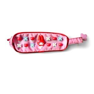 Vintage 1998 Sanrio My Melody Pink Vinyl Pencil Case Pouch w/ Strap